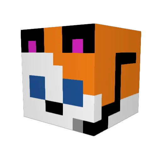 Coballita Minecraft avatar head, 3D render