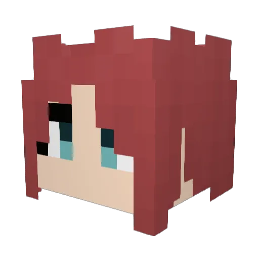 CobaltBlue_27 Minecraft avatar head, 3D render