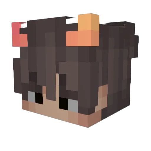 CobaltComet Minecraft avatar head, 3D render
