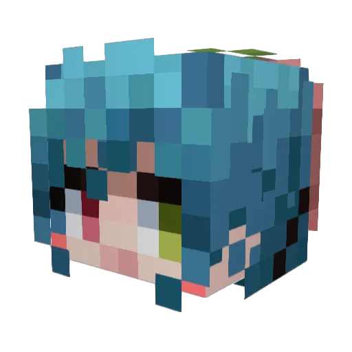 CobaltDuzhii Minecraft avatar head, 3D render