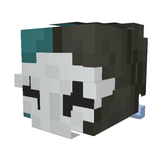 CobaltThief Minecraft avatar head, 3D render