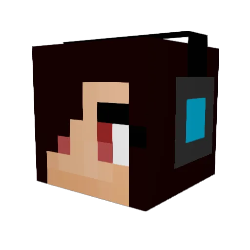 CobaltTungsten Minecraft avatar head, 3D render