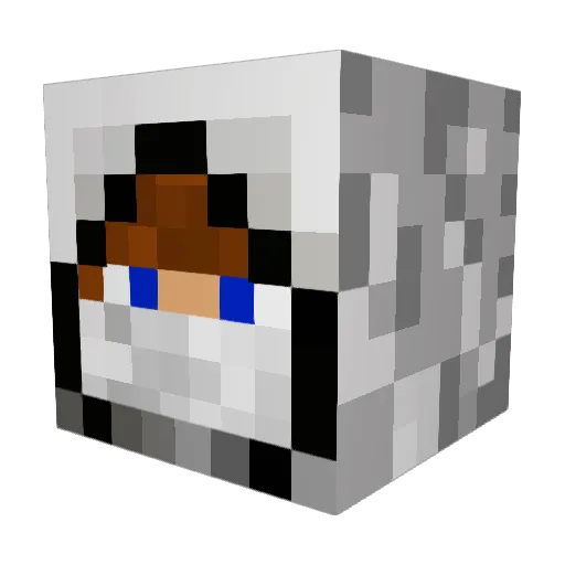 Cobart1 Minecraft avatar head, 3D render