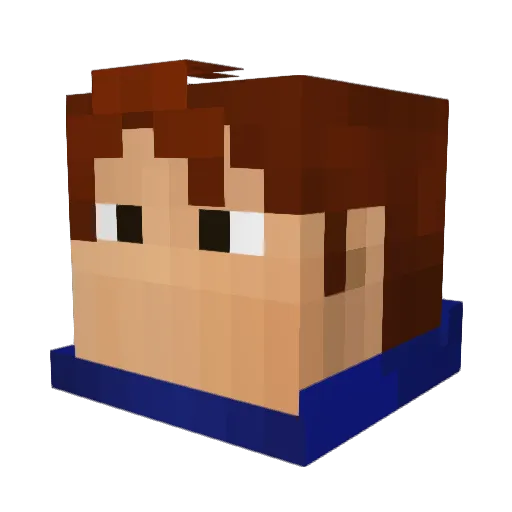 Cobbil Minecraft avatar head, 3D render