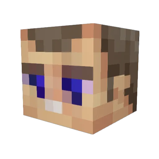 CobbleDigger Minecraft avatar head, 3D render