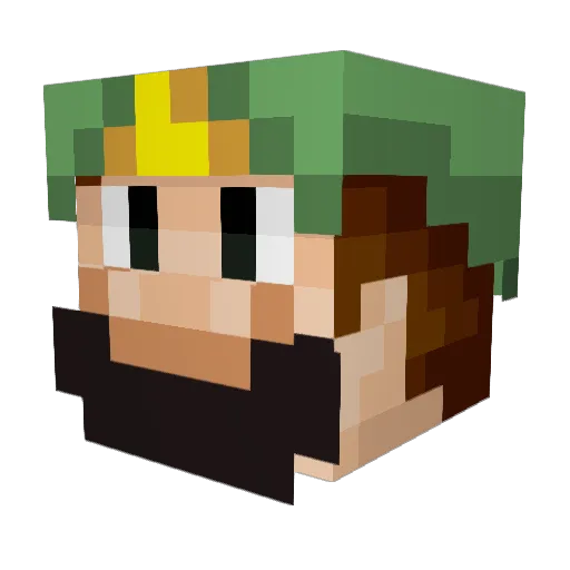 Cobble_Miner Minecraft avatar head, 3D render
