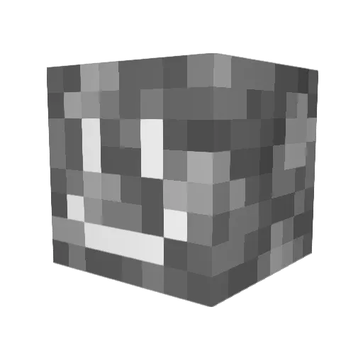 CobbledUP Minecraft avatar head, 3D render