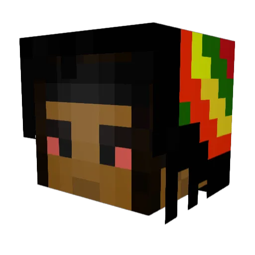 Cobbra Minecraft avatar head, 3D render