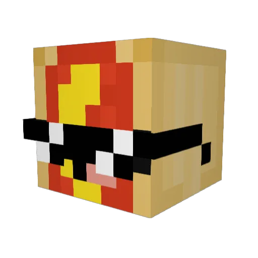 Cobcumber Minecraft avatar head, 3D render