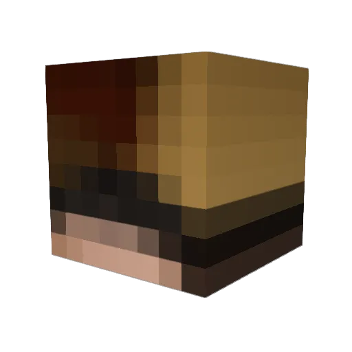 Cobdt Minecraft avatar head, 3D render