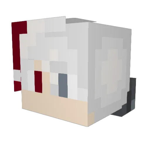 Coblam Minecraft avatar head, 3D render