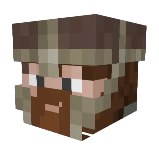 Cobnor Minecraft avatar head, 3D render