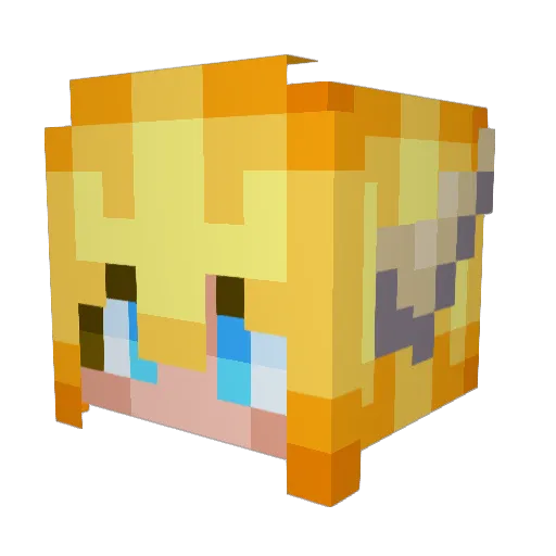 CobosIPool Minecraft avatar head, 3D render