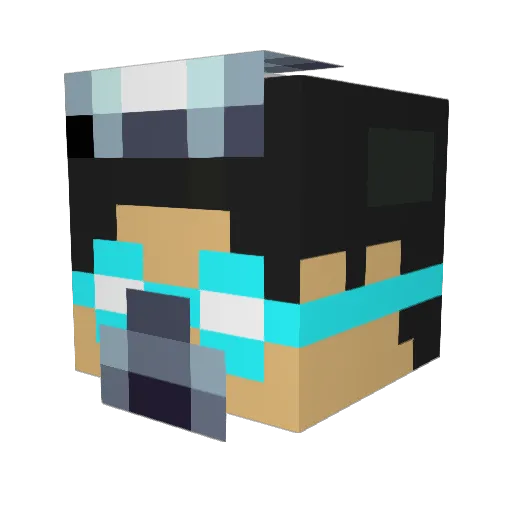 CobraBam Minecraft avatar head, 3D render