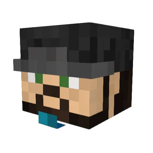 Cobussi Minecraft avatar head, 3D render