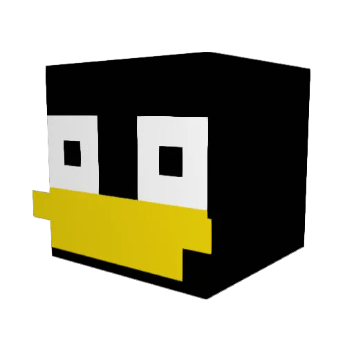 CocaApple Minecraft avatar head, 3D render