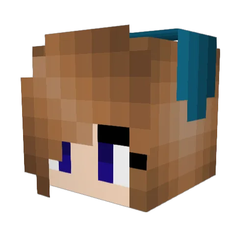 CocaColaChicken Minecraft avatar head, 3D render