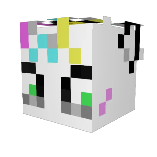 CocaColaZero300 Minecraft avatar head, 3D render