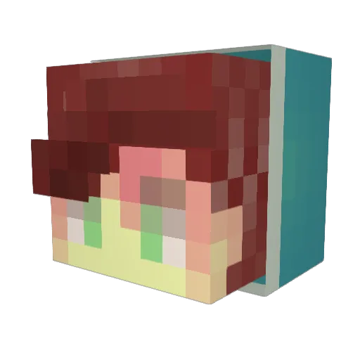 CocaCola_015 Minecraft avatar head, 3D render
