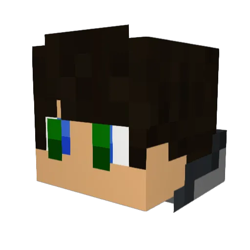 Coca_chu Minecraft avatar head, 3D render