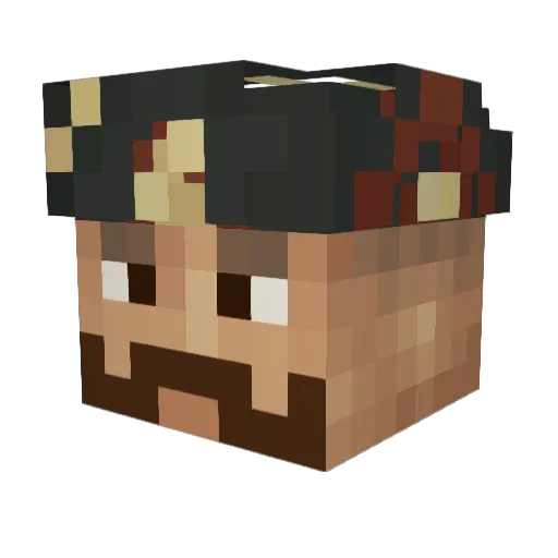 Cocadoodledoo Minecraft avatar head, 3D render