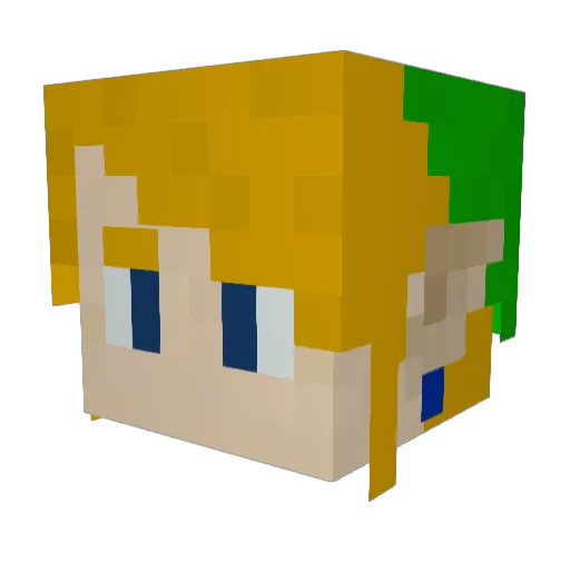 Cocaloch Minecraft avatar head, 3D render