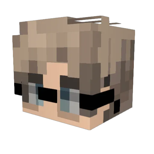 Cocayne Minecraft avatar head, 3D render