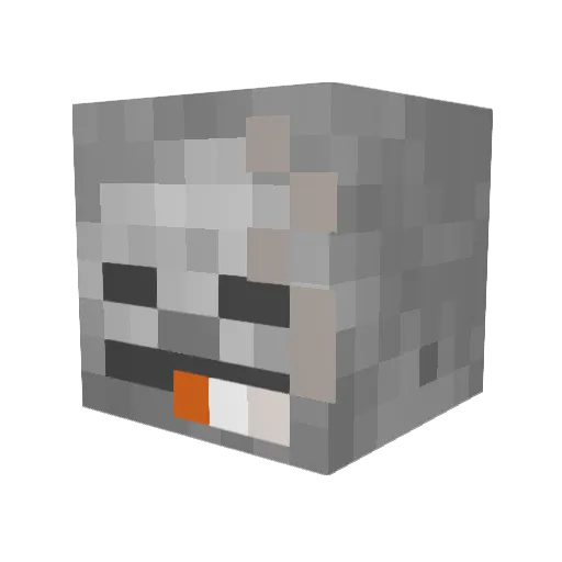CoccRider Minecraft avatar head, 3D render