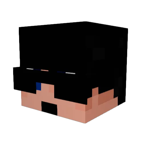 Cochaperras Minecraft avatar head, 3D render
