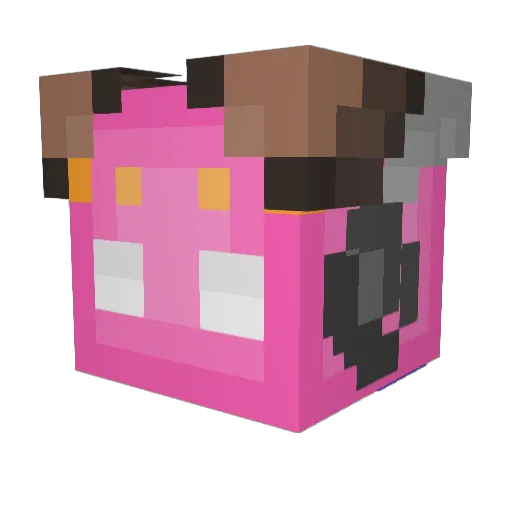 Cochlear1 Minecraft avatar head, 3D render