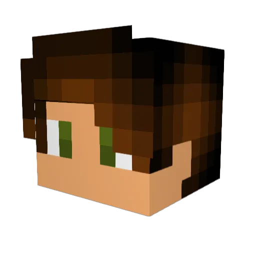 CockblockD Minecraft avatar head, 3D render