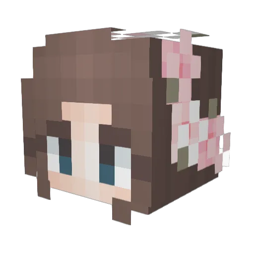 Coco0925 Minecraft avatar head, 3D render