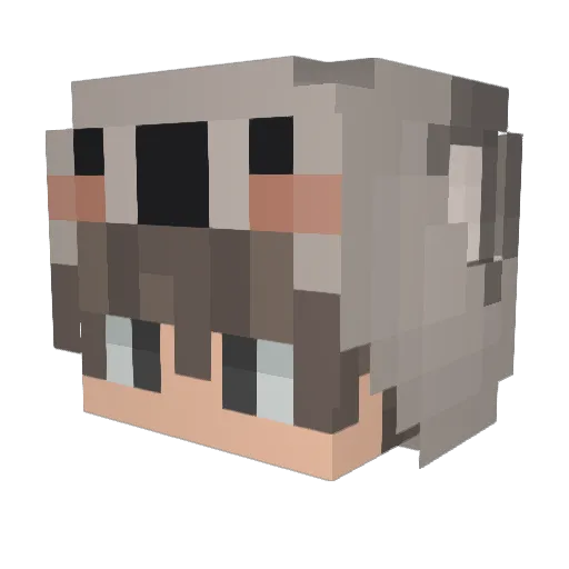 CocoBun05 Minecraft avatar head, 3D render