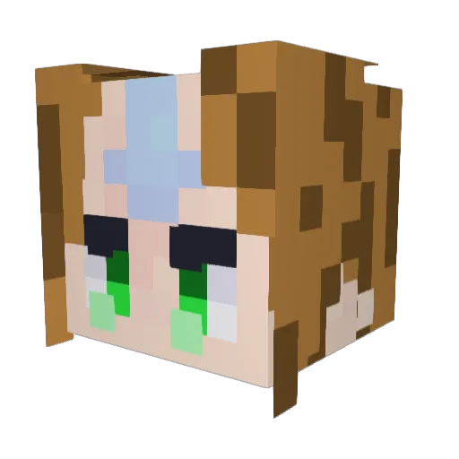 CocoChan67 Minecraft avatar head, 3D render