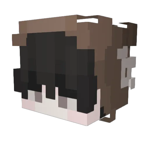 CocoChulo Minecraft avatar head, 3D render