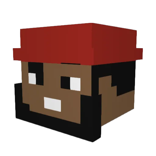 CocoColoredMan Minecraft avatar head, 3D render
