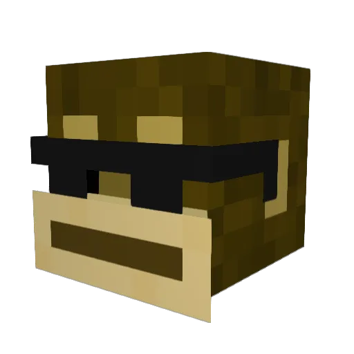 CocoDerMonke Minecraft avatar head, 3D render