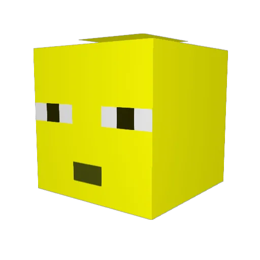 CocoIV Minecraft avatar head, 3D render
