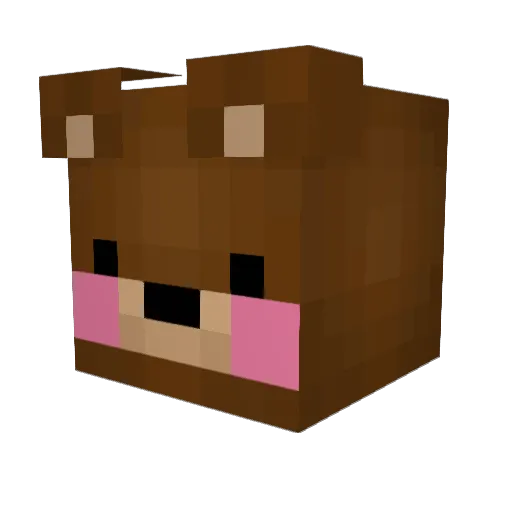 CocoKuma Minecraft avatar head, 3D render