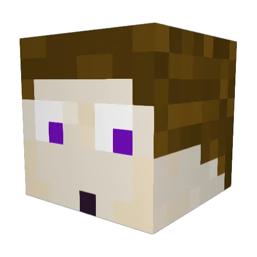 CocoLeafy Minecraft avatar head, 3D render