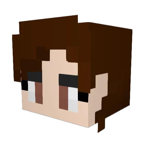 CocoMelody Minecraft avatar head, 3D render