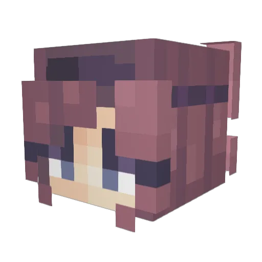 CocoMeow5 Minecraft avatar head, 3D render