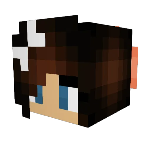 CocoRococo Minecraft avatar head, 3D render