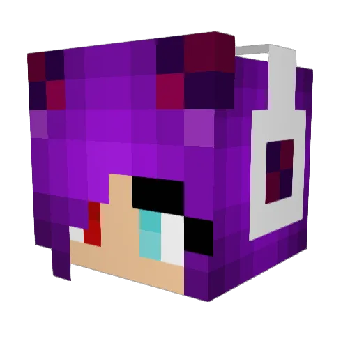 CocoSakura23 Minecraft avatar head, 3D render