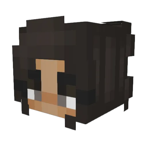 CocoShery Minecraft avatar head, 3D render