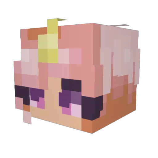 CocoUniKorn Minecraft avatar head, 3D render