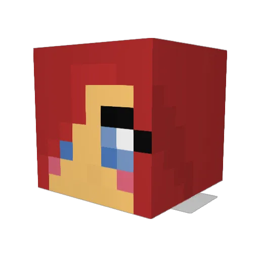Coco_Bug Minecraft avatar head, 3D render