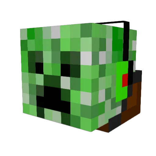 Coco_Creeper12 Minecraft avatar head, 3D render