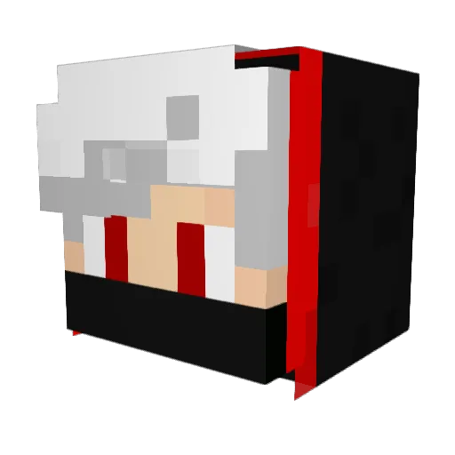 Coco_Lacrim Minecraft avatar head, 3D render