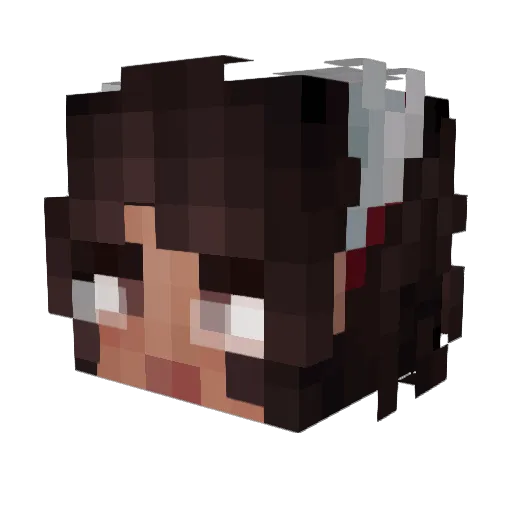 CocoaCherry Minecraft avatar head, 3D render